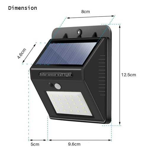 Spot Solaire Extérieure 48 Led avec Détecteur de Mouvement – Image 4
