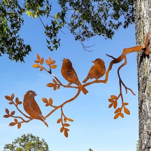 Oiseau métal rouillé
