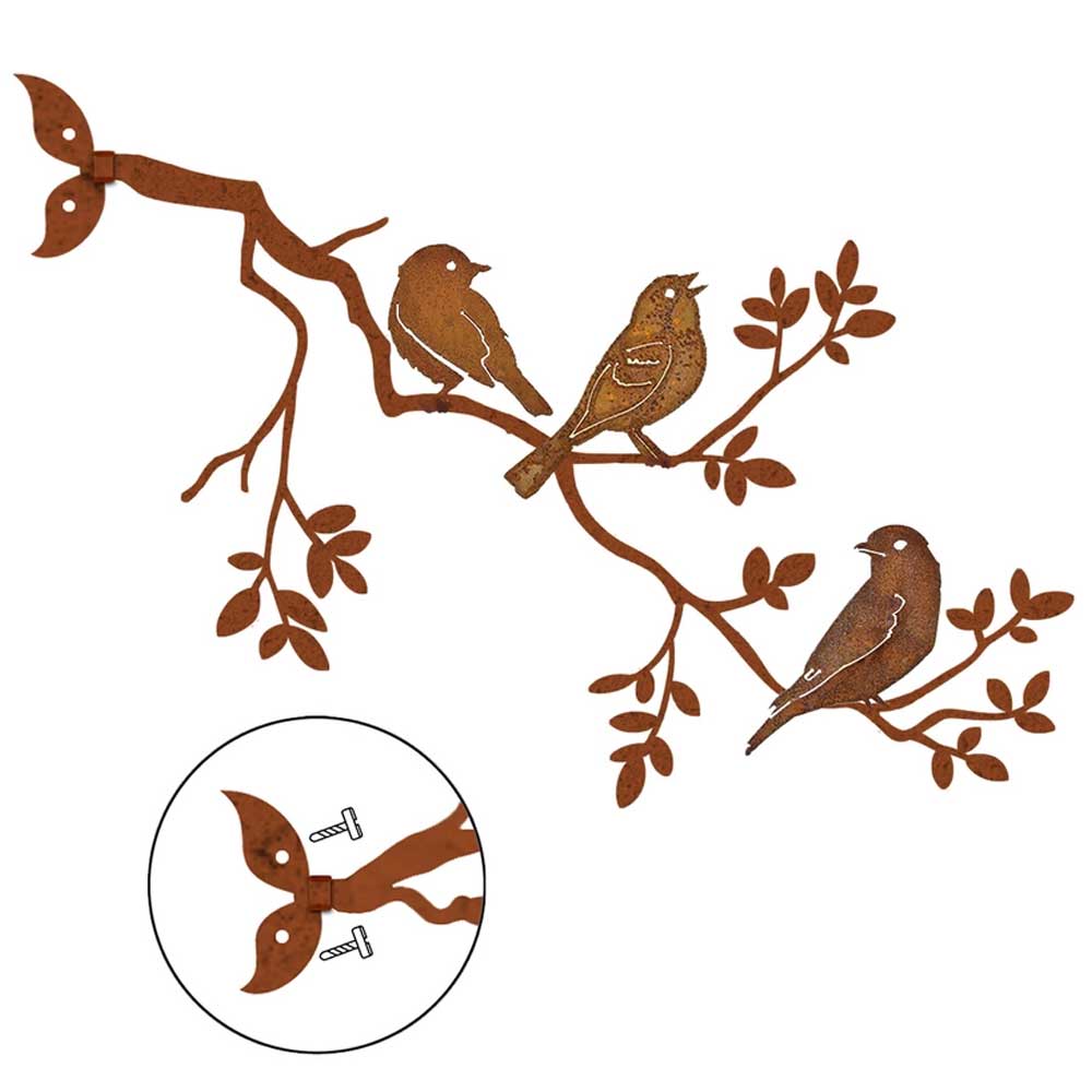 Oiseau métal rouillé