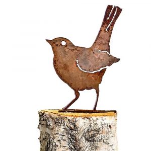 Oiseau Fer Rouillé Silhouette Merle Déco Jardin