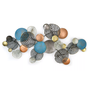 sculpture murale nénuphars stylisés