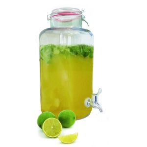 Distributeur de boisson en verre avec robinet 8L