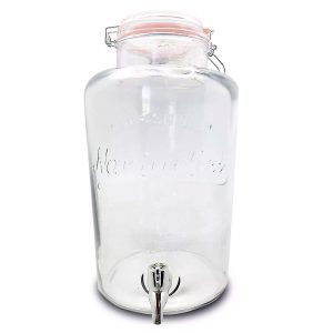 Distributeur de boisson en verre avec robinet 8L