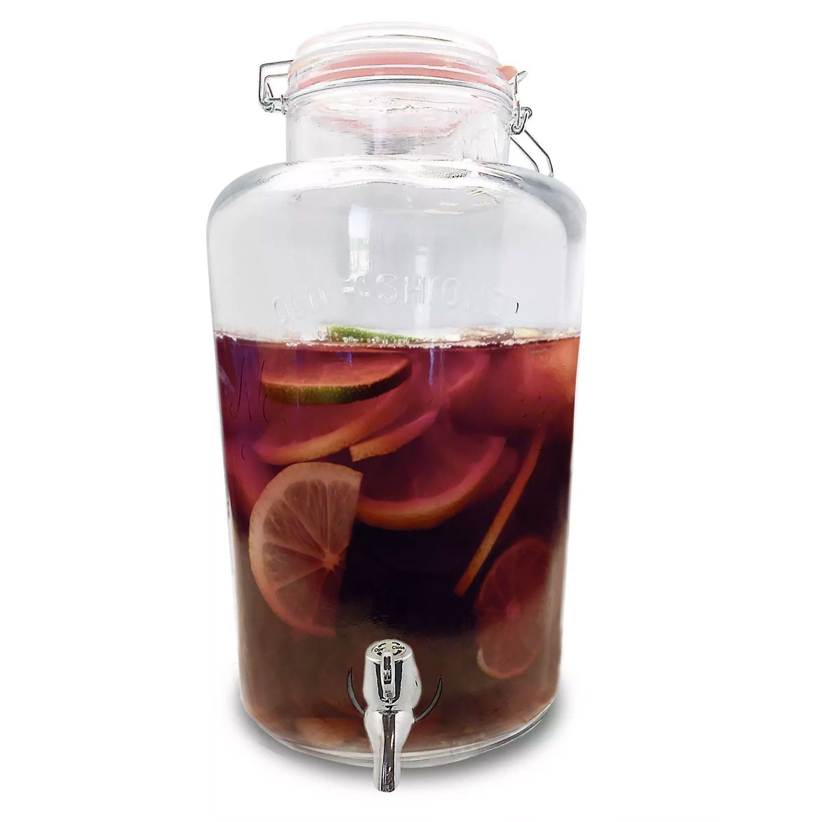 Distributeur de boisson en verre avec robinet 8L