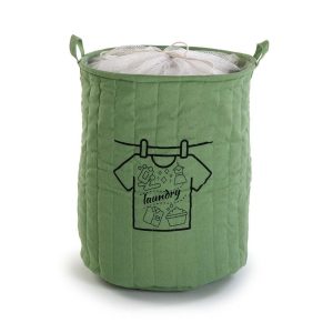 Panier à Linge Rembourré Vert Menthe
