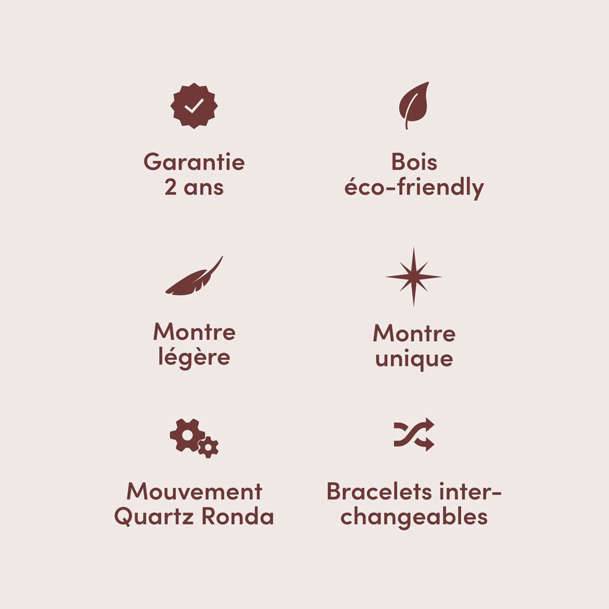 Montre Femme En Bois Bracelet Cuir Vert Émeraude Ø 34 Mm