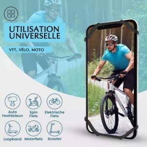 Support téléphone vélo VTT 360°