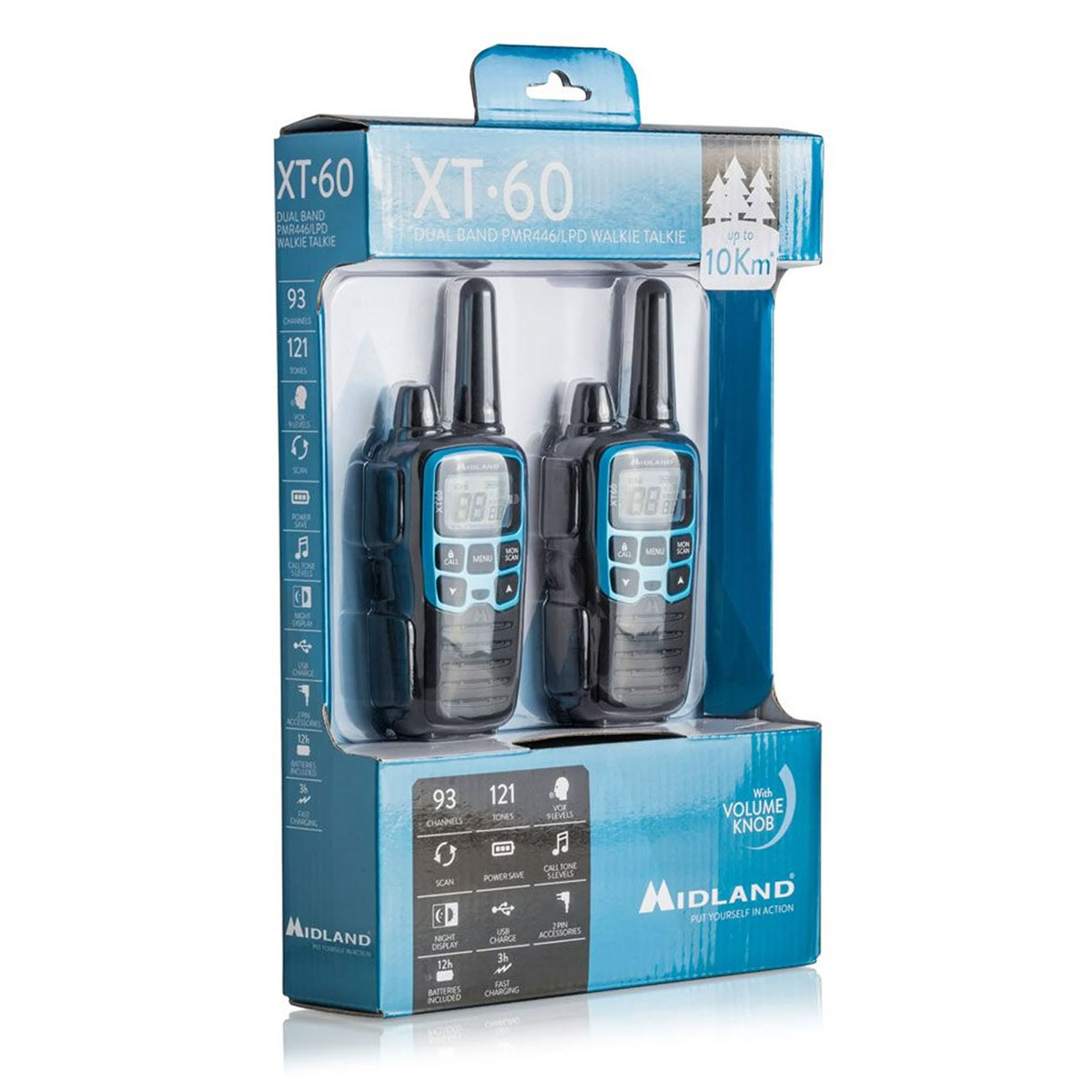 Talkie-walkie XT60 Longue Portée 10Km Professionnel sans Licence – Image 3