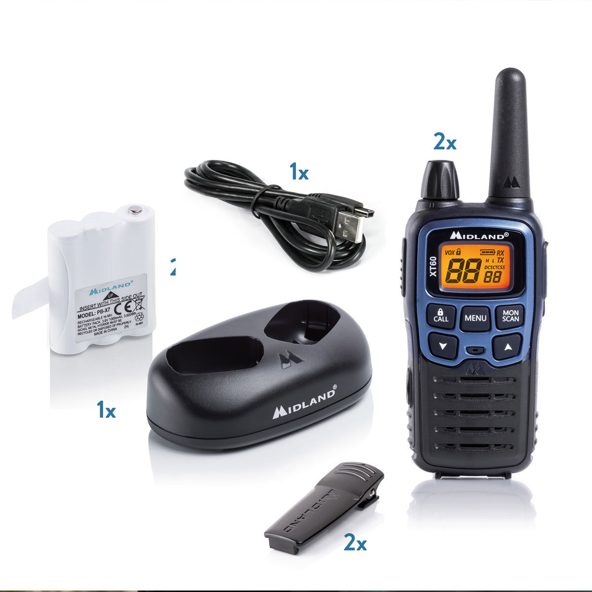 Talkie-walkie XT60 Longue Portée 10Km Professionnel sans Licence – Image 4