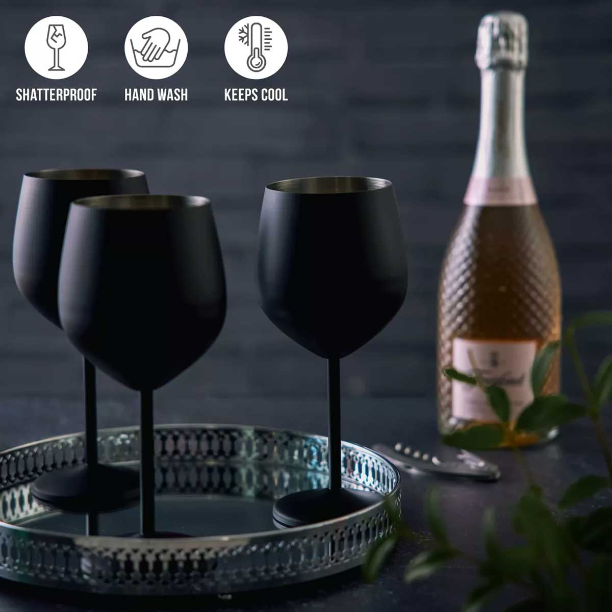 Verres à Vin Original Élégant Design Morderne par 2 Inox – Image 4